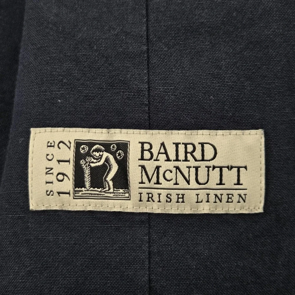 J. CREW Ludlow Men's 42 R Baird McNutt Irish Linen Blend Sport Coat Navy Blue